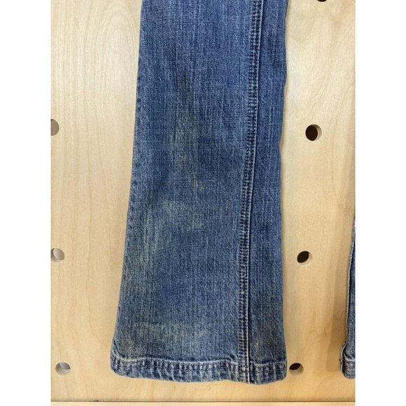 ANTIK Denim Embroidered Bright Floral Distressed Bootcut Size 28 X 32 USA - Picture 14 of 16